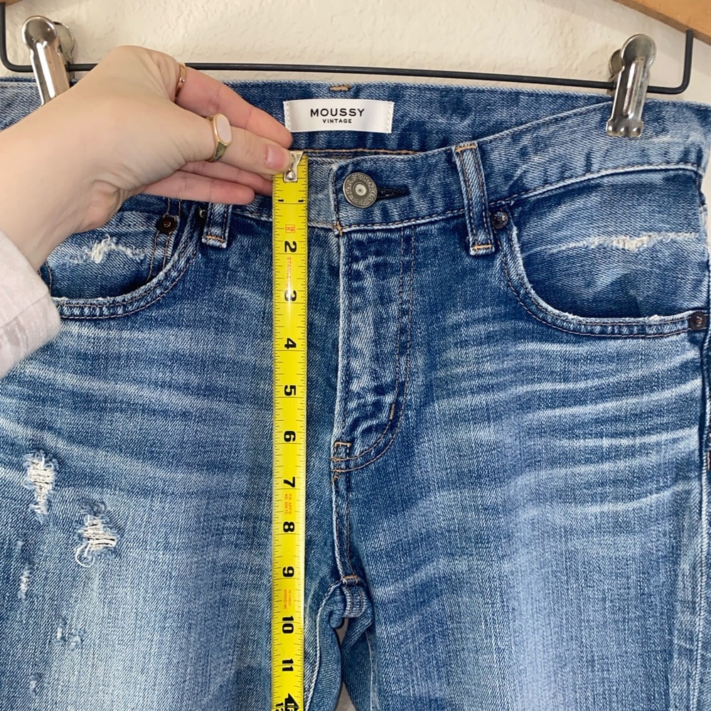 🎈Moussy Vintage Glendele Light Wash Distressed Zipper Fly Skinny Jeans! - Picture 4 of 13